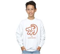 Disney Boy's The Lion King Cave Drawing Sweatshirt in White | Size: 9 Years Disney White 9 Years