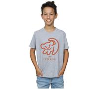 Disney Boy's The Lion King Cave Drawing T-Shirt in Grey | Size: 7-8 Years Disney Grey 7-8 Years