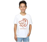 Disney Boy's The Lion King Cave Drawing T-Shirt in White | Size: 9 Years Disney White 9 Years