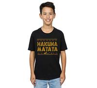 Disney Boys The Lion King Hakuna Matata T-Shirt Black 7-8 Years