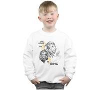 Disney Boy's The Lion King Movie It´s Good To Be King Sweatshirt in White | Size: 7-8 Years Disney White 7-8 Years