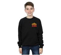 Disney Boy's The Lion King Movie Long Live Breast Print Sweatshirt in Black | Size: 12-13 Years Disney Black 12-13 Years