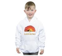 Disney Boy's The Lion King Movie Sunset Logo Hoodie in White | Size: 3-4 Years Disney White 3-4 Years