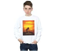 Disney Boy's The Lion King Movie Sunset Poster Sweatshirt in White | Size: 7-8 Years Disney White 7-8 Years