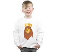 Disney Boy's The Lion King Mufasa King Sweatshirt in White | Size: 9 Years Disney White 9 Years