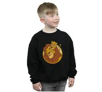 Disney Boy's The Lion King Mufasa & Simba Sweatshirt in Black | Size: 7-8 Years Disney Black 7-8 Years