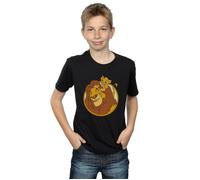 Disney Boy's The Lion King Mufasa & Simba T-Shirt in Black | Size: 3-4 Years Disney Black 3-4 Years