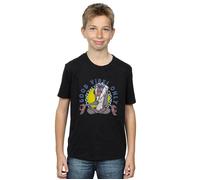 Disney Boy's The Lion King Rafiki Good Vibes Only T-Shirt in Black | Size: 7-8 Years Disney Black 7-8 Years