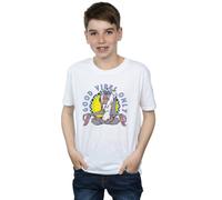 Disney Boy's The Lion King Rafiki Good Vibes Only T-Shirt in White | Size: 7-8 Years Disney White 7-8 Years