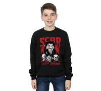 Disney Boy's The Lion King Scar Be Prepared Sweatshirt in Black | Size: 5-6 Years Disney Black 5-6 Years
