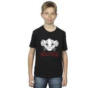 Disney Boy's The Lion King Simba Face Champion T-Shirt in Black | Size: 3-4 Years Disney Black 3-4 Years