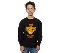 Disney Boy's The Lion King Simba Future King Sweatshirt in Black | Size: 5-6 Years Disney Black 5-6 Years