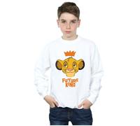 Disney Boy's The Lion King Simba Future King Sweatshirt in White | Size: 3-4 Years Disney White 3-4 Years