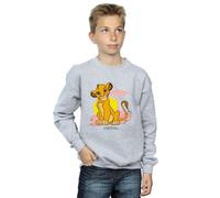 Disney Boy's The Lion King Simba Pastel Sweatshirt in Grey | Size: 5-6 Years Disney Grey 5-6 Years