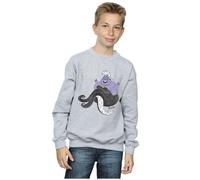 Disney Boy's The Little Mermaid Classic Ursula Sweatshirt in Grey | Size: 7-8 Years Disney Grey 7-8 Years
