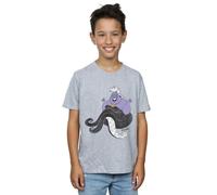 Disney Boy's The Little Mermaid Classic Ursula T-Shirt in Grey | Size: 12-13 Years Disney Grey 12-13 Years