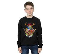 Disney Boy's The Muppets Dr Teeth & The Electric Mayhem Sweatshirt in Black | Size: 3-4 Years Disney Black 3-4 Years
