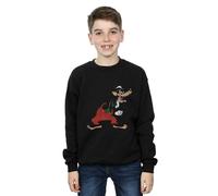 Disney Boy's Three Little Pigs Big Bad Wolf Sweatshirt in Black | Size: 3-4 Years Disney Black 3-4 Years