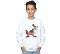 Disney Boy's Three Little Pigs Big Bad Wolf Sweatshirt in White | Size: 7-8 Years Disney White 7-8 Years