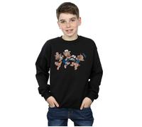 Disney Boy's Three Little Pigs Having Fun Sweatshirt in Black | Size: 12-13 Years Disney Black 12-13 Years