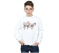 Disney Boy's Three Little Pigs Having Fun Sweatshirt in White | Size: 9 Years Disney White 9 Years