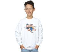 Disney Boy's Three Little Pigs Jump Sweatshirt in White | Size: 5-6 Years Disney White 5-6 Years