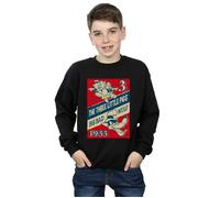 Disney Boy's Three Little Pigs & The Big Bad Wolf Sweatshirt in Black | Size: 3-4 Years Disney Black 3-4 Years