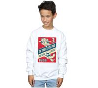 Disney Boy's Three Little Pigs & The Big Bad Wolf Sweatshirt in White | Size: 7-8 Years Disney White 7-8 Years