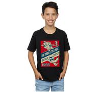 Disney Boy's Three Little Pigs & The Big Bad Wolf T-Shirt in Black | Size: 3-4 Years Disney Black 3-4 Years