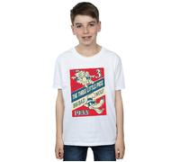 Disney Boy's Three Little Pigs & The Big Bad Wolf T-Shirt in White | Size: 5-6 Years Disney White 5-6 Years