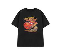 Disney Boy's Thunder Always Comes After Lightening Cars Short Sleeved T-Shirt | Boys Black | Officially Licensed Merch | Size: 3-4 Years Disney Black 3-4 Years