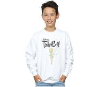 Disney Boy's Tinker Bell Flying Tink Sweatshirt in White | Size: 7-8 Years Disney White 7-8 Years