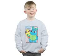 Disney Boy's Toy Story 4 Duck & Bunny Wild & Wacky Sweatshirt in White | Size: 3-4 Years Disney White 3-4 Years