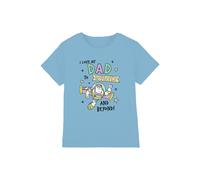 Disney Boy's Toy Story 4 Pixar Toy Story Buzz Lightyear Love Dad Boys T-Shirt, Sky Blue | Size: 7-8 Years Disney Blue 7-8 Years