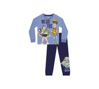 Disney Boy's Toy Story Buzz Lightyear & Woody Long Sleeve Pyjamas in Blue | Size: 5-6 Years Disney Blue 5-6 Years