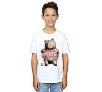 Disney Boys Toy Story Kung Fu Pork Chop T-Shirt 5-6 Years White