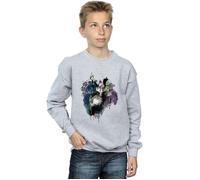 Disney Boy's Villains Sketch Sweatshirt in Grey | Size: 12-13 Years Disney Grey 12-13 Years