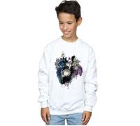 Disney Boy's Villains Sketch Sweatshirt in White | Size: 5-6 Years Disney White 5-6 Years