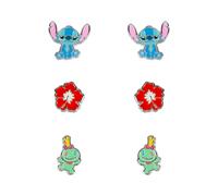 Disney Brass Silver Stitch 3 Stud Earring Set SF00468SL.PA - Modern - Brass Plated