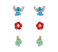 Disney Brass Slv Plt Stitch 3Pc Stud Set Earring | Acotis - Base Metal