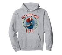 Disney Brave Merida Aim With Your Heart Pullover Hoodie, Adult Unisex, Heather Grey, X-Large