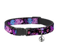 Disney Breakaway Cat Collar | Stitch and Angel Hugging Pose Black Durable Adjustable Bell ID Tag Ring