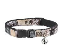 Disney Breakaway Cat Collar With Bell, Plastic Clip, Easy Adjustable, Up Adventure Book Snapshots Post Cards, 8.5 to 12 Inches 0.5 Inch Wide