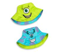 Disney Monsters Inc Reversible Bucket Hat | Green with Mike Wazowski & Blue with Sulley Character Design | Unisex Lightweight Hat | Monsters Inc Merchandise