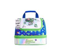 Get Trend Disney Toy Story Lunch Bag for Kids Buzz Lightyear Insulated Lunch Box Compartments Double Decker Snacks Food Carrier for School Travel Picnic Cooler Bag (Green Buzz)