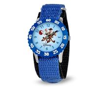 Disney By Ewatchfactory Kids Toy Story Quartz Watch with White Dial Time Teacher Display and Blue Nylon Strap W000061
