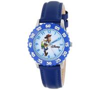 Disney By Ewatchfactory Kids Woody Quartz Watch with White Dial Time Teacher Display and Blue Leather Strap W000062