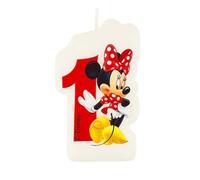 Disney Cafe Minnie Mouse 1St Birthday Candle Red/white (One Size)