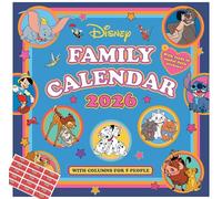 Disney Calendar 2026 Disney Classics Family Organiser 5 Columns Wall Calendar with Free Organising Stickers Included