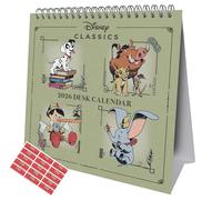 Disney Calendar 2026 Heritage Style Desk Easel Office Flip Calendar with Free Organisational stickers Included